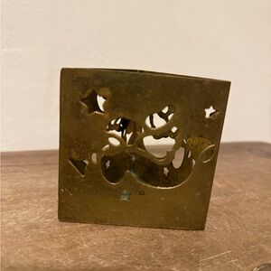 Gold Holiday Candle Holder